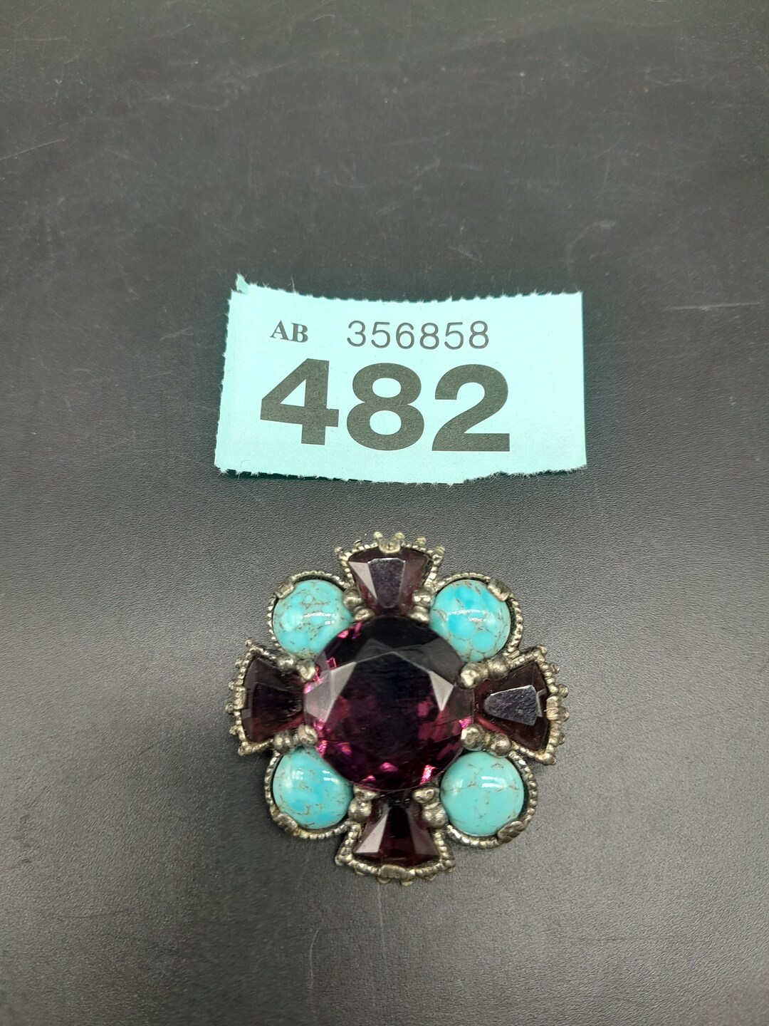 Broche Vintage Signée Ferraggioli - Voiture En étain Doré, Matière étain, Rare Collection France