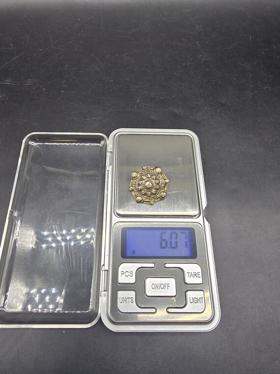 vintage solid sterling silver brooch scottish shi… - image 7