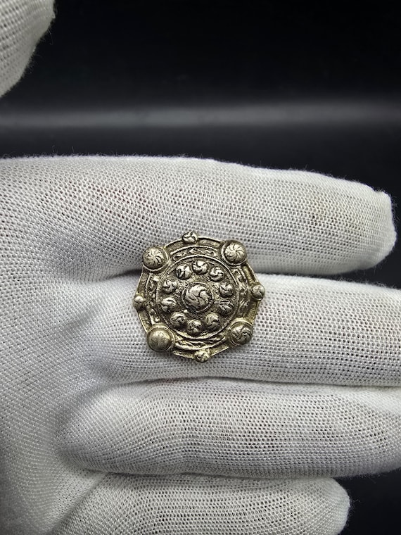 vintage solid sterling silver brooch scottish shi… - image 1