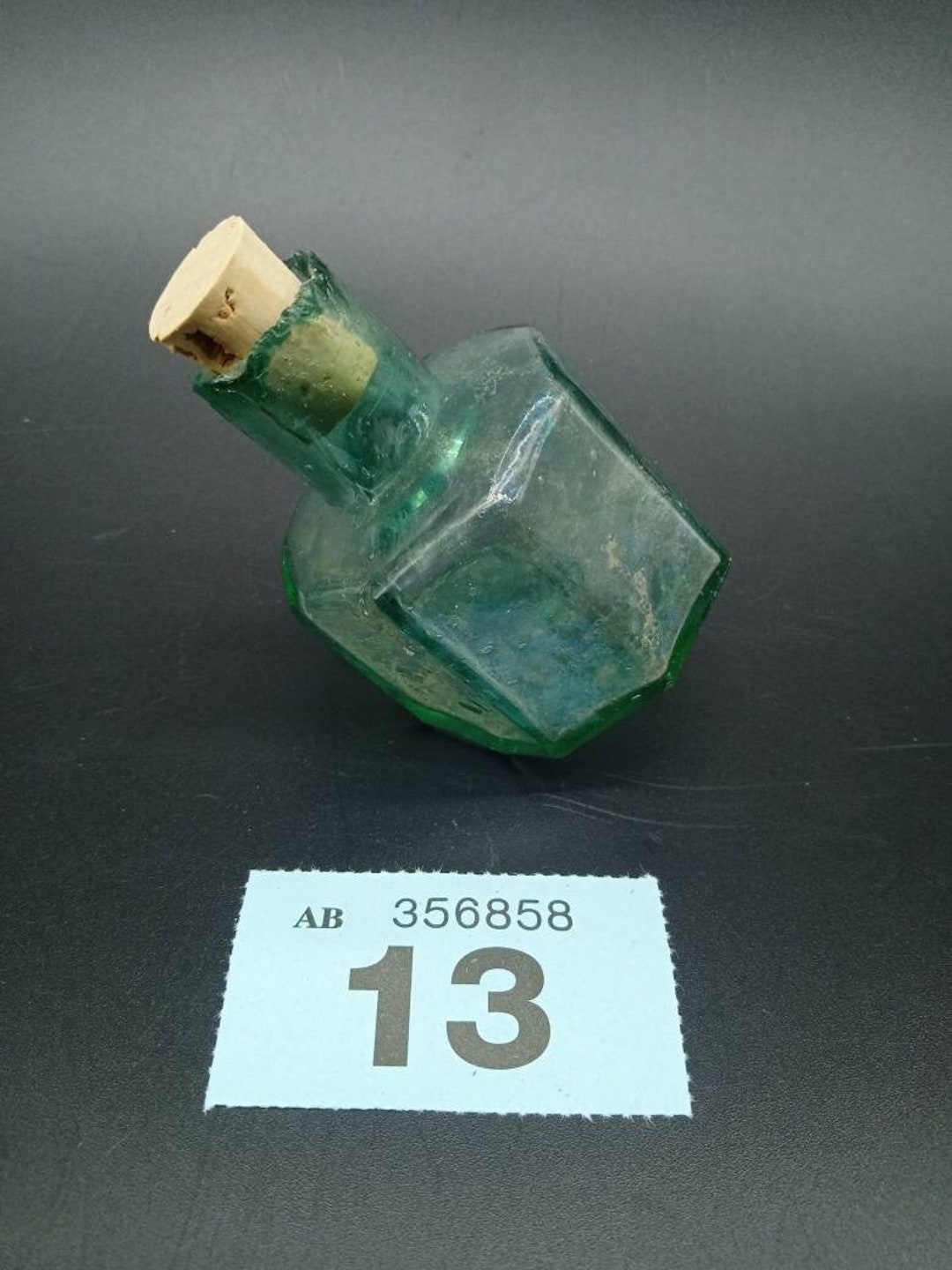 Antique Tipper Ink Bottle Light Blue Glass Octagonal Burst Lip 6 Cm Tall Edwardian 13 Etsy