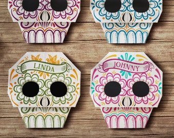 Calavera Origami Place Card - Hasta los Huesos Suite -