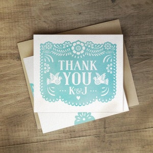 Papel Picado Thank You Cards - Papel Picado Suite -