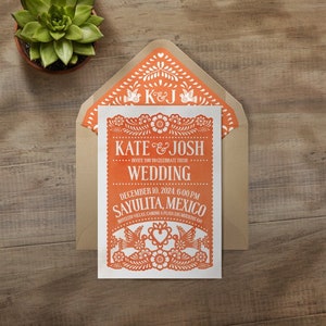 Papel Picado Wedding Invitations / Mexican Themed Wedding
