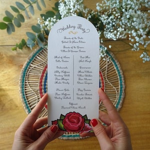 Oaxaca Wedding Programs - Mexican Ceremony Program Cards -