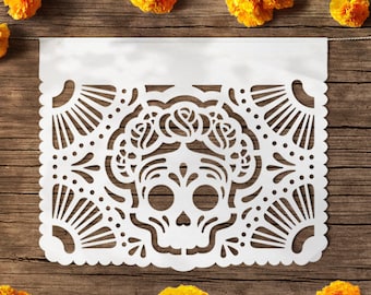 Papel Picado Banners (Sugar Skulls Flags) / Custom Papel Picado / Día de los Muertos Papel Picado