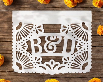 Personalized Papel Picado Banners (Sugar Skulls Flags + Personalized Flags)