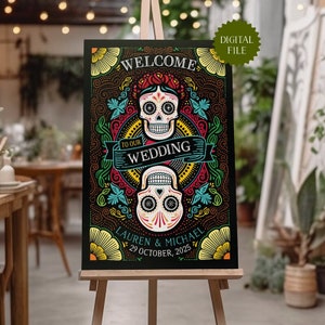 Mexican Welcome Sign | Personalized Digital Printable Welcome Sign | Welcome Sign for Mexican Theme Weddings, Couples Shower and Fiestas