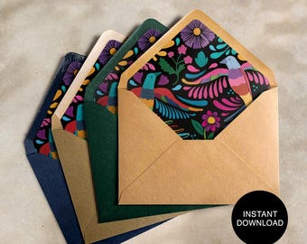 Otomí A7 Envelope Liners: Mexican Wedding Fiesta (Digital Download)