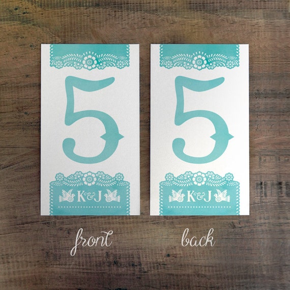Papel Picado Table Number Papel Picado Suite | Etsy