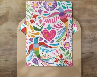 Mexican Wedding Invitations | Personalized Wedding Invitations | Otomi Invitations for Mexican Theme Weddings and Fiestas