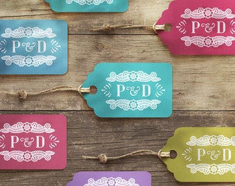 Etiquetas para regalo de Boda Papel Picado1