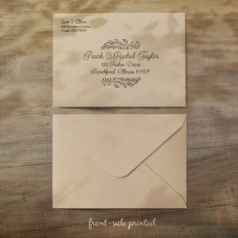 Amorcito Corazón Envelope Addressing and Printing Service Mexican Themed Wedding Front-Side Only