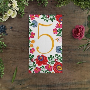 Huipil Table Numbers - Huipil Suite -