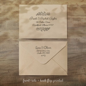Amorcito Corazón Envelope Addressing and Printing Service Mexican Themed Wedding Front-Side + Flap