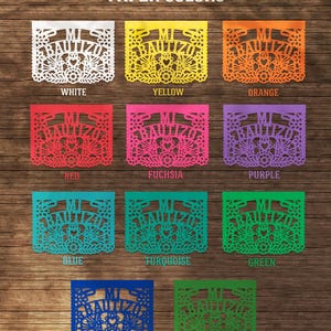 Personalized Papel Picado for Baptisms and Mexican Bautizo Celebrations