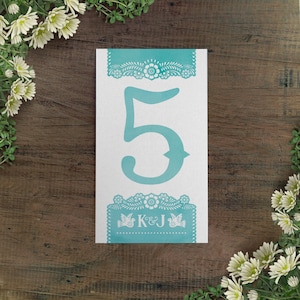 Papel Picado Table Numbers - Papel Picado Suite -