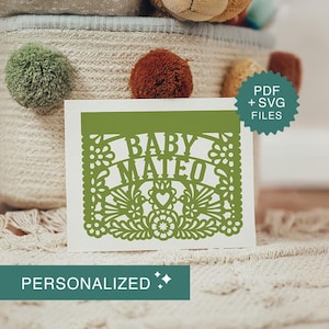 Papel Picado Cielito Lindo Digital SVG + PDF | Diseño de Papel Picado Personalizado | Diseño de Papel Picado Digital Baby Showers Mexicanos