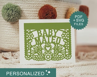 Personalized Papel Picado SVG: Custom Cielito Lindo Design (PDF & SVG Files)