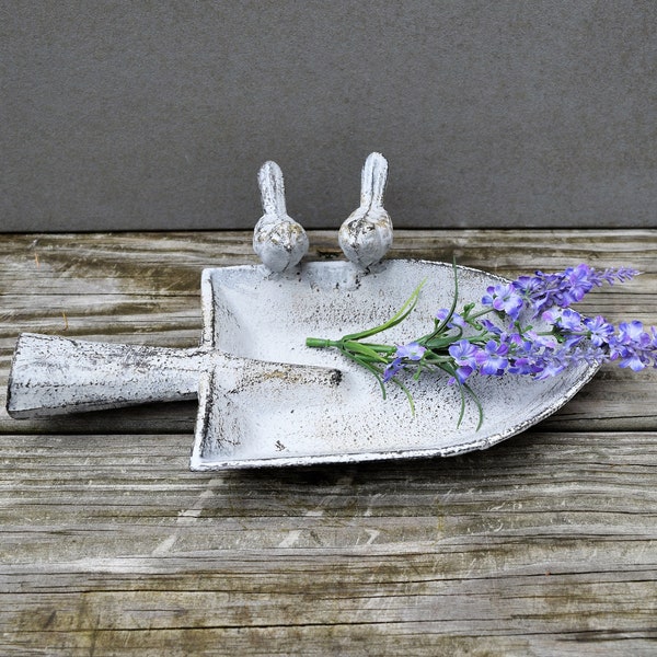 Cast Iron bird feeder / garden flower pot / jewelry soap dish / rustic succulent garden planter / farmhouse bird feeder