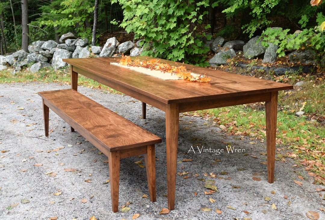 Shaker Dining Table / Farmhouse Table / Made in New Hampshire Custom ...