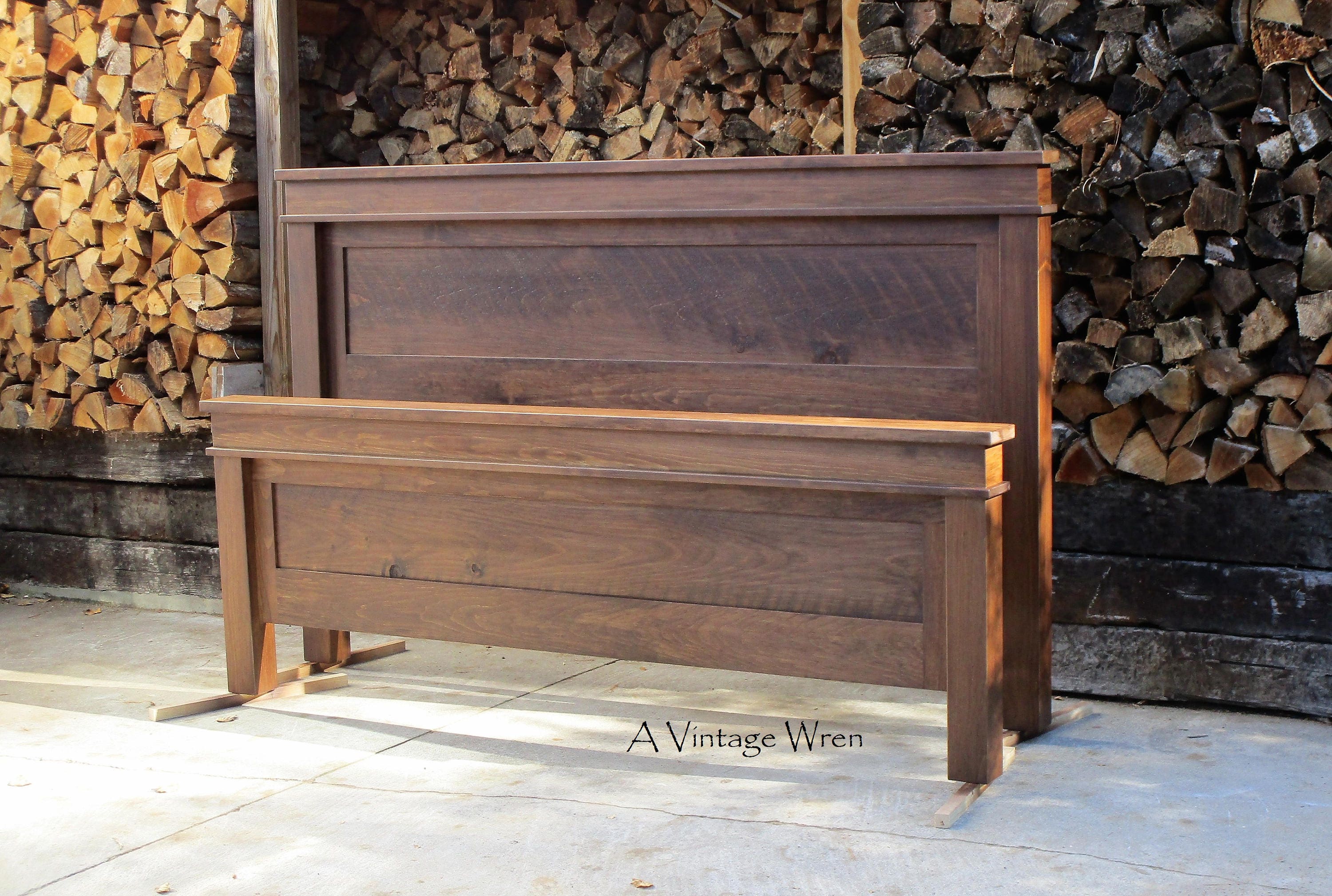 Cama estilo casa de campo/ Cama de madera/ Muebles de | Etsy