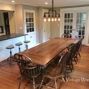 Industrial Farm table / Wood and Metal Table / modern industrial dining table / custom made in New Hampshire dining table image 3