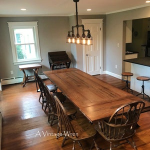 Industrial Farm table / Wood and Metal Table / modern industrial dining table / custom made in New Hampshire dining table Bild 5