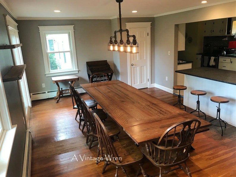 Industrial Farm table / Wood and Metal Table / modern industrial dining table / custom made in New Hampshire dining table Bild 5