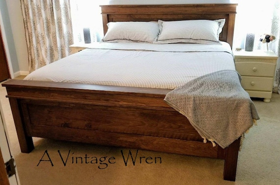 Farmhouse style sale king bed frame