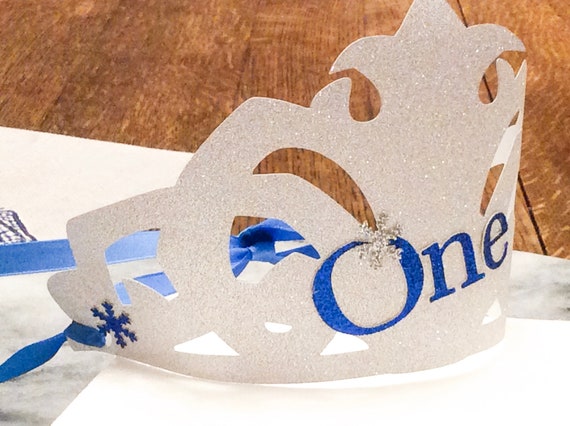 ONEderland Crown, First Birthday Crown, Frozen Party Favor Crowns, First Birthday Ideas, Snowflake crown, Princess party, Frozen Princess Il_570xn