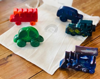 Crayones de camión/coche/tren/autobús / Crayones jumbo /Crayones de cera / Ideas de regalos / Crayones de automóviles / Ideas de regalos de cumpleaños