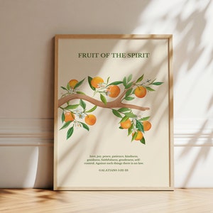 Galatians 5:22-23 Fruit of the Spirit, Wall Art, Bible Verse Print, Christian Art, Scripture Wall Art, Digital Wall Art, Christian Decor
