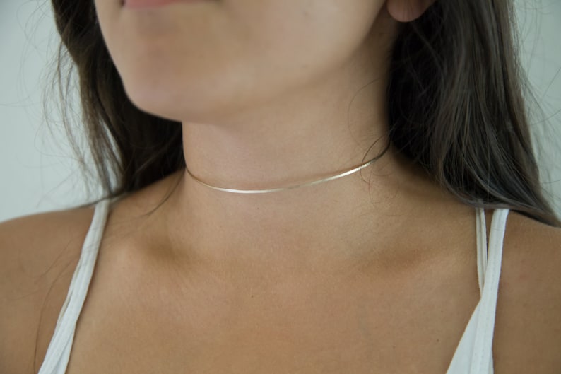 Gold Fill Hammered Choker Halo Choker Bar Choker Gold Bar Choker Choker Necklace Collar Necklace Layering Necklace