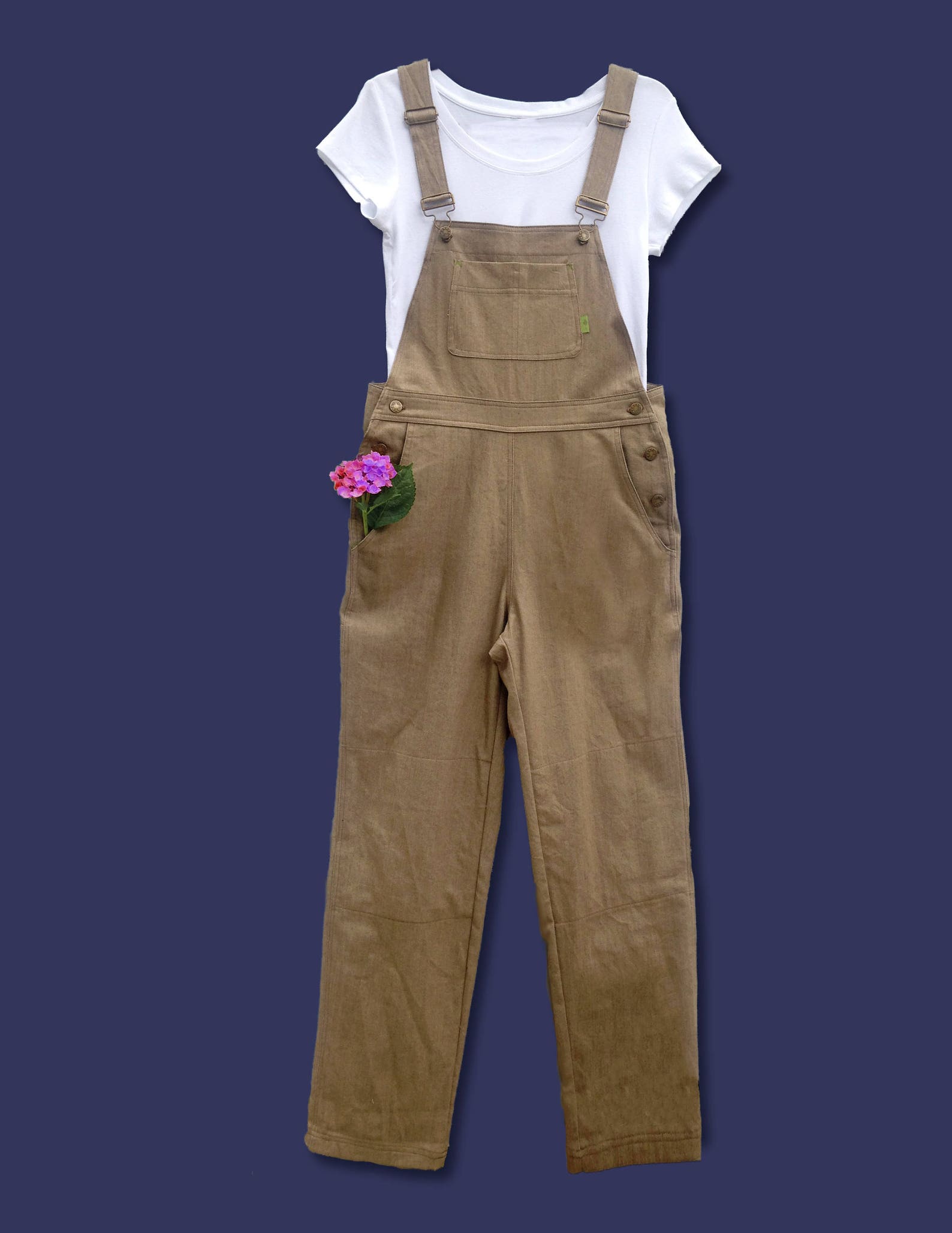 Denim Overalls Khaki Denim Etsy