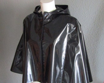 Cape/Cloak Short Hooded PVC Vinyl