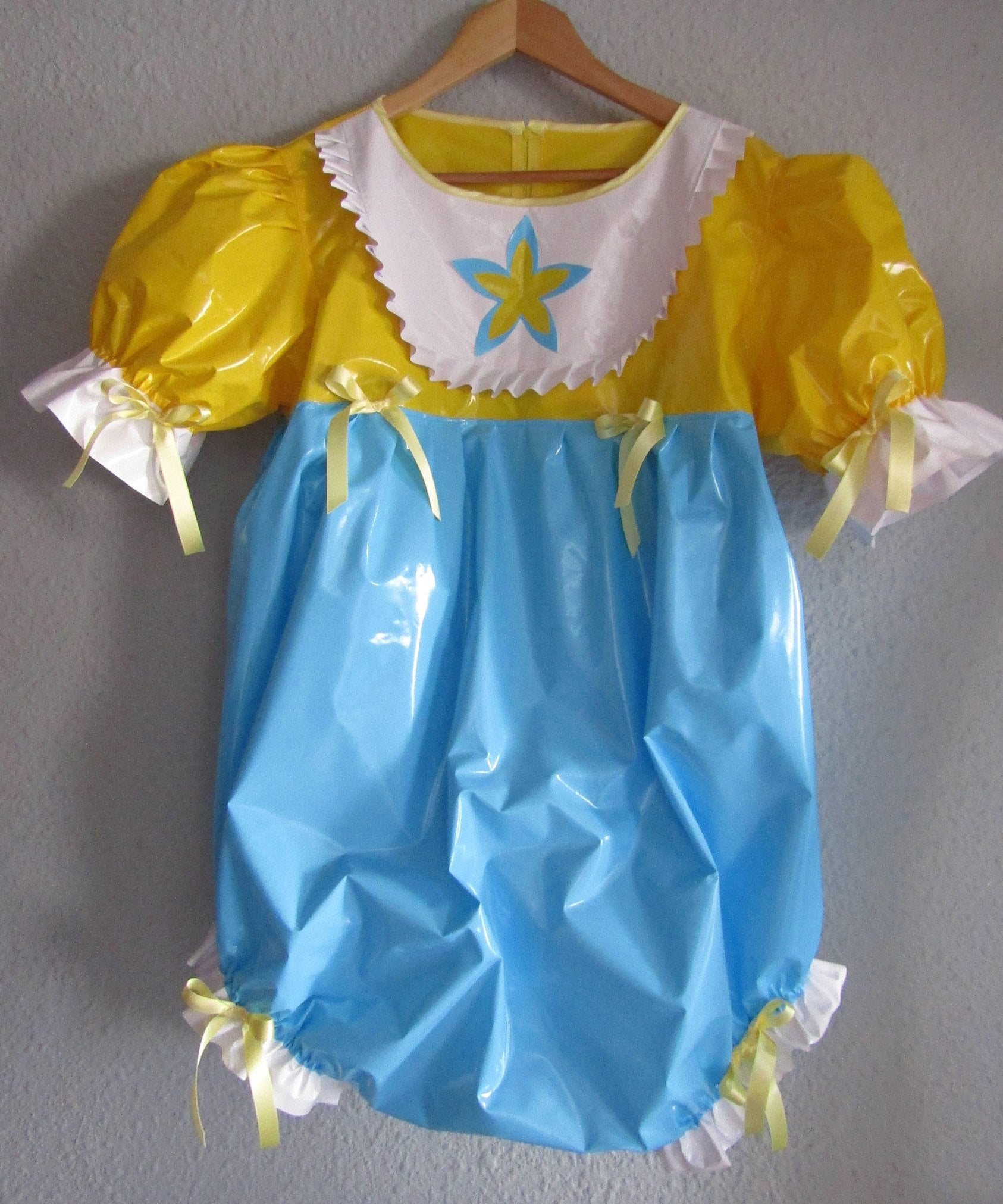 Adult baby PVC Romper vinyl dress Unisex tailormade Costume