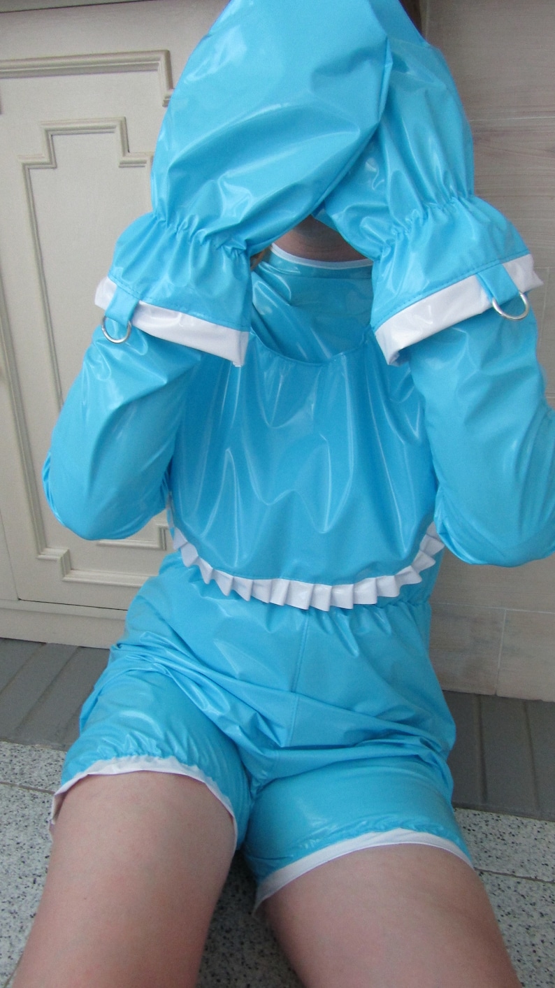 Adult Baby PVC Romper Suit Lockable Mitts & BiB. Various Etsy