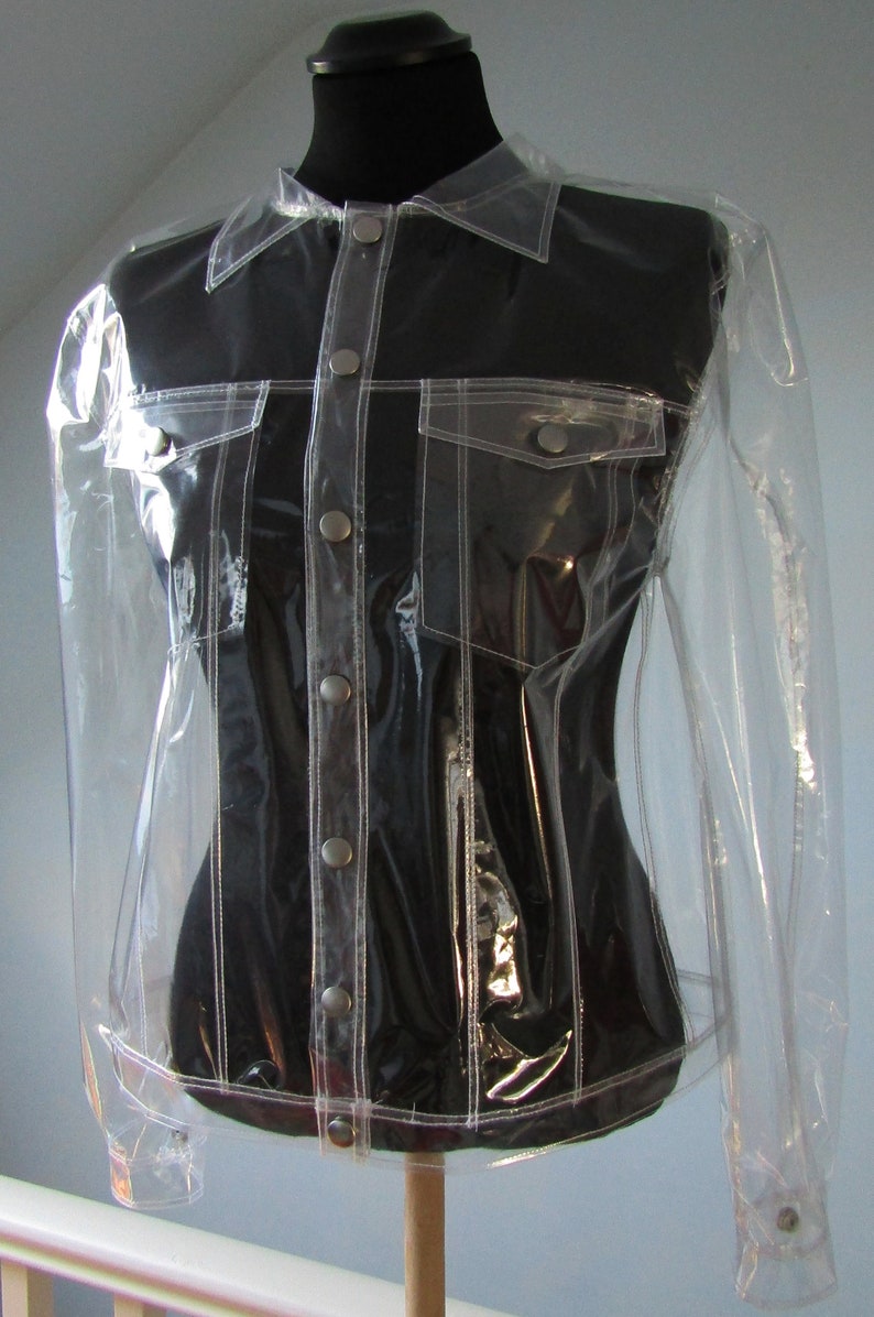 Transparent Clear Plastic PVC Biker Jean Jacket Etsy