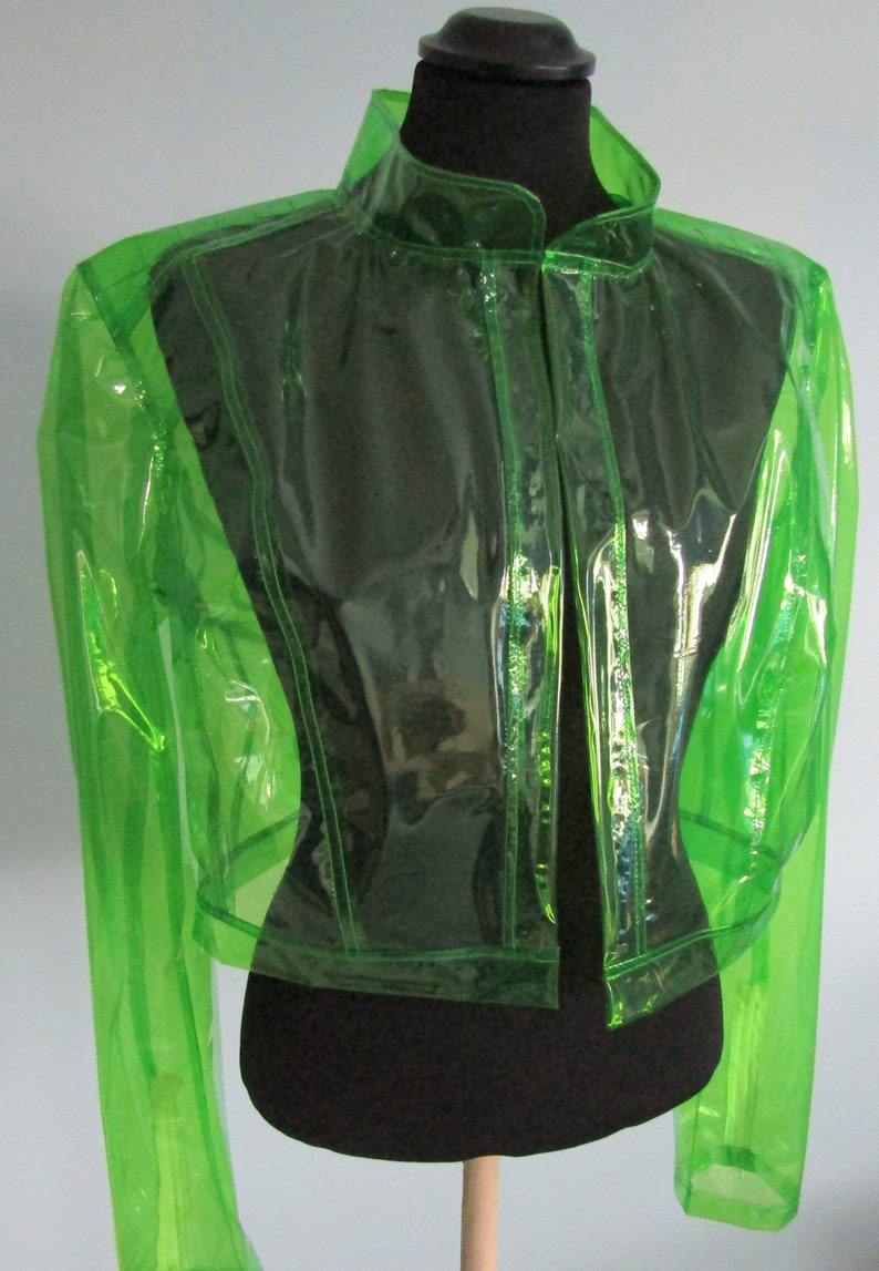 semi transparent cropped jacket