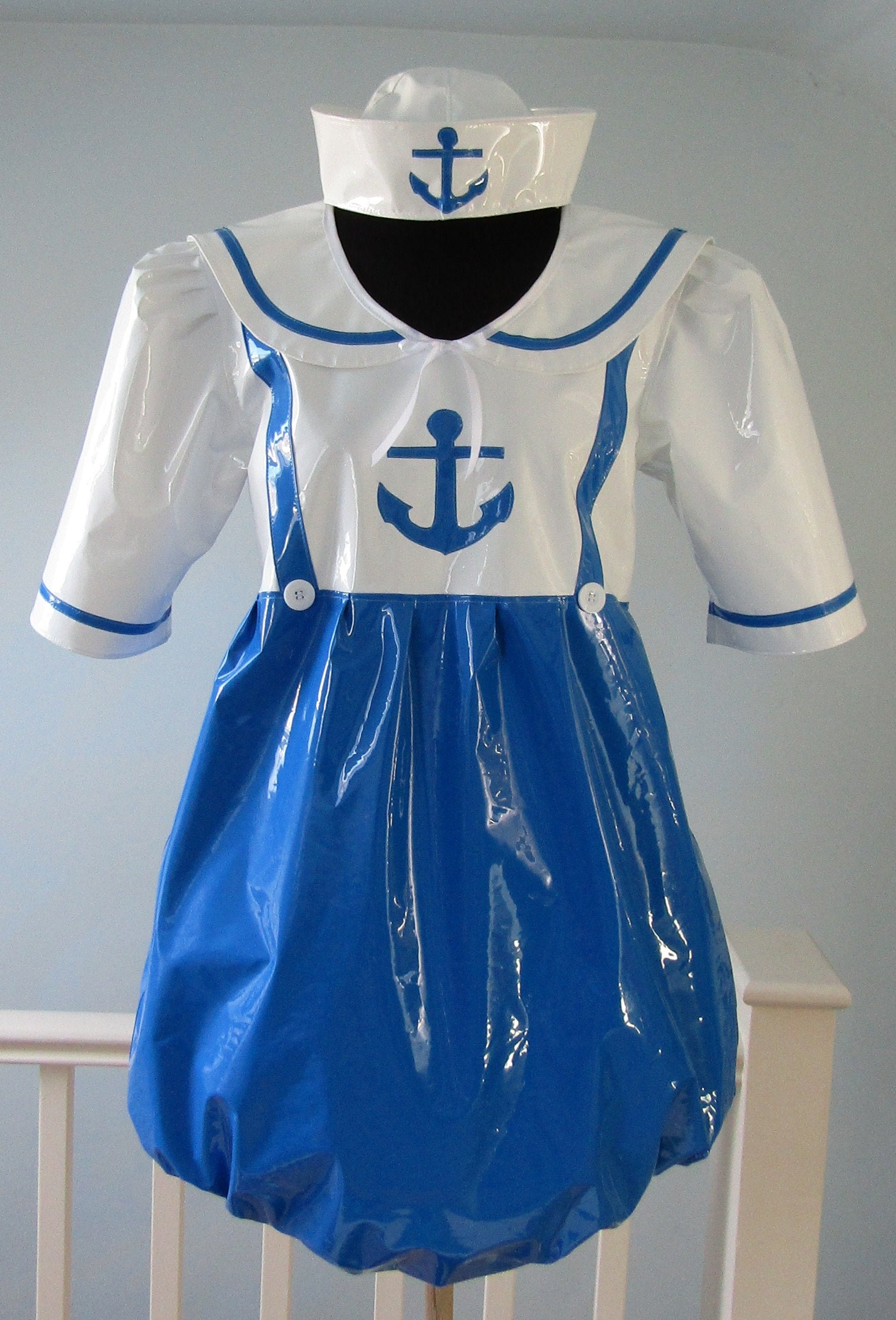 Sailor Suit PVC ABDL Adult Baby Sailor Romper Suit PVC Sailor Hat sailor-suit-pvc-abdl-adult-baby-sailor-romper-suit-pvc-sailor-hat