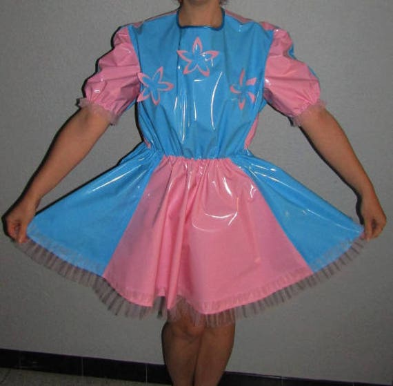 baby blue pvc dress