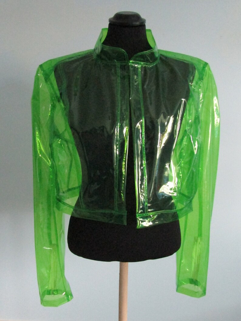 semi transparent cropped jacket