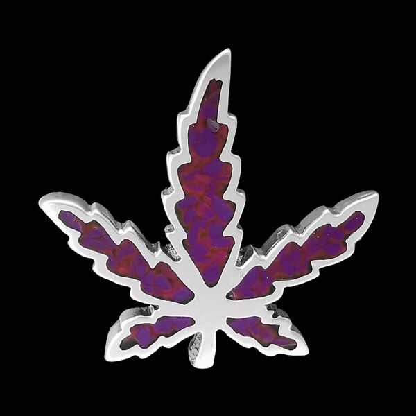 Sugilite Medium Palmate Leaf Pendant