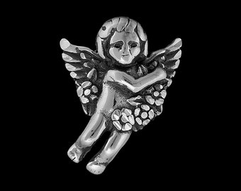 Cupid Pendant, 925 Sterling Silver Pendant, Renaissance Pendant, Cherub Pendant, Cupid Jewelry