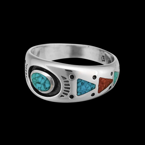 Hand Poured Hot Sterling Silver Native American Navajo Geomtric Bracelet Hand Poured Hot Sterling Silver Native American Navajo Geomtric Bracelet