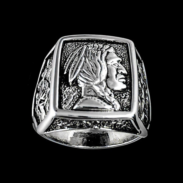 Navajo Chief Mountain Ring • 925 Sterling Silver • Native American Jewelry