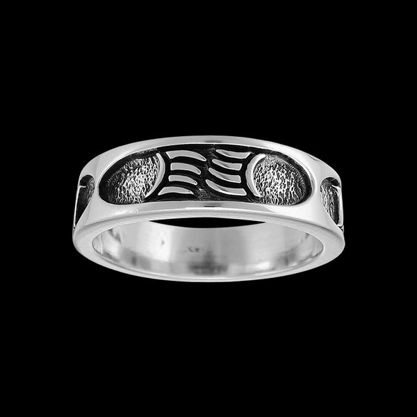 Bague double patte d'ours en argent sterling taille 8,5-925, motif griffe détaillé, anneau nature fait main, bijoux animaux artisanaux