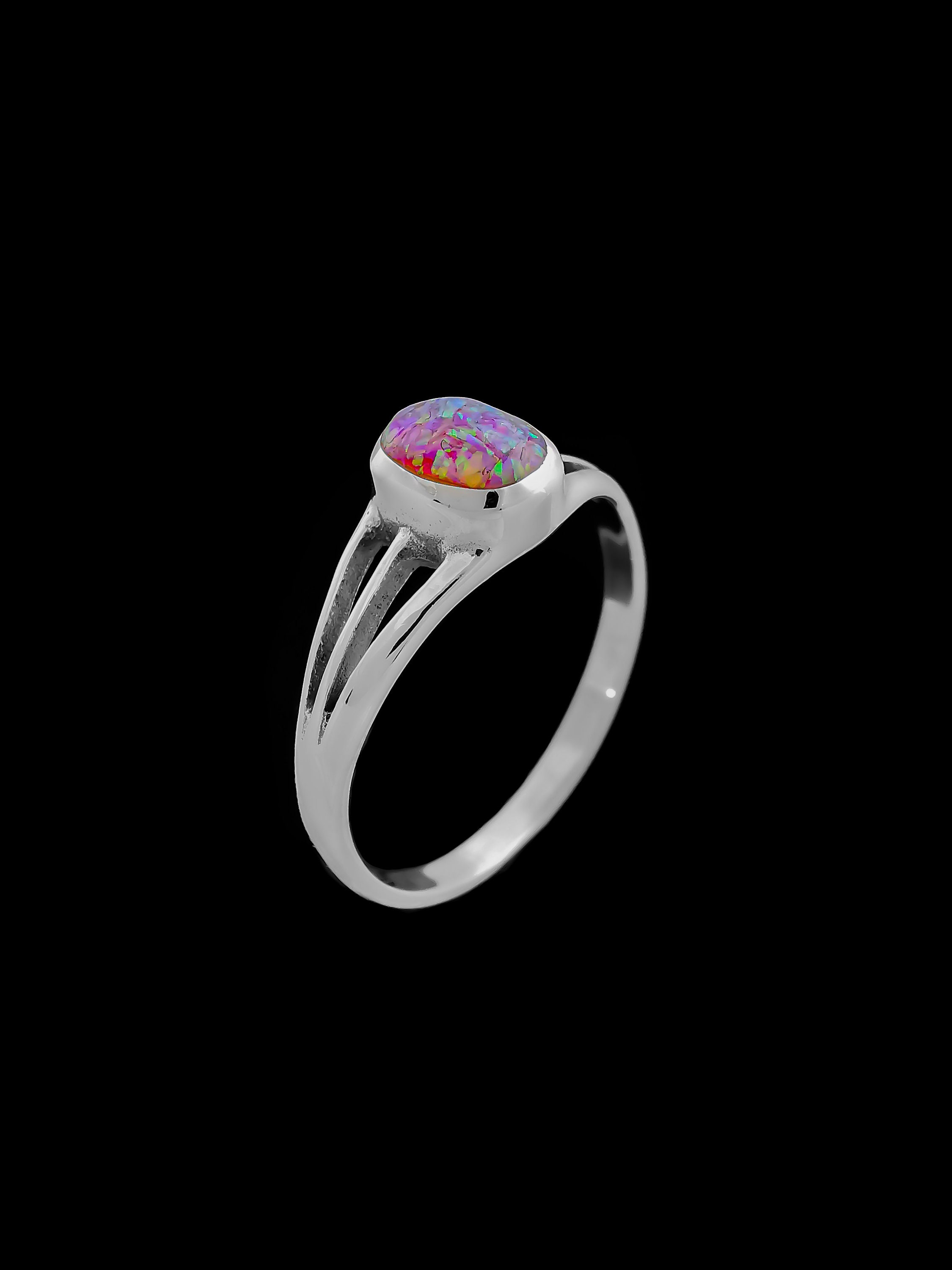 Opal Ring Purple Opal Ring 925 Sterling Silver Ring - Etsy