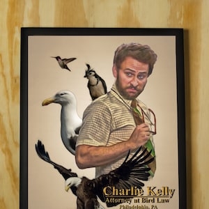 Charlie Kelly: Attorney at Bird Law - Its Always Sunny in Philadelphia - Wall Art - Color Pencil Portrait Poster Print