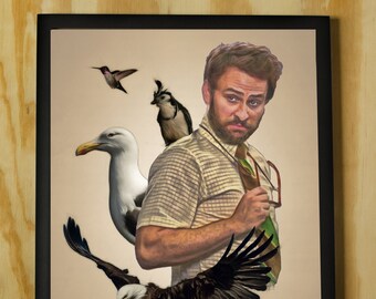 Charlie Kelly: Attorney at Bird Law - Its Always Sunny in Philadelphia - Wall Art - Color Pencil Portrait Poster Print